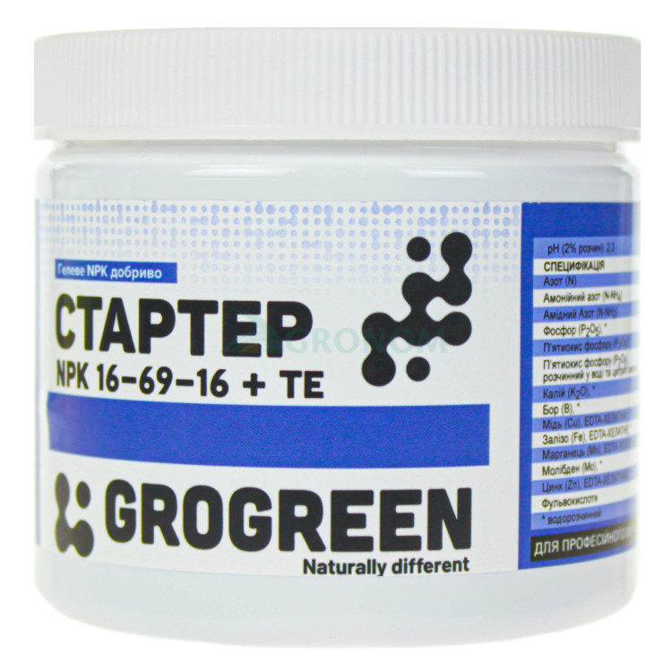 Гелевое удобрение Стартер NPK 16-69-16 + TE Гро Грин | Starter Gro Green 200 г